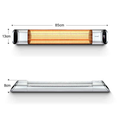 DS BD Maxkon 2000W Carbon Fibre Infrared Heater Electric Instant Remote Control