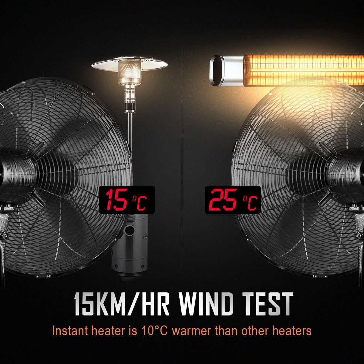 DS BD Maxkon 2000W Carbon Fibre Infrared Heater Electric Instant Remote Control