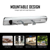 DS BD Maxkon 2000W Carbon Fibre Infrared Heater Electric Instant Remote Control