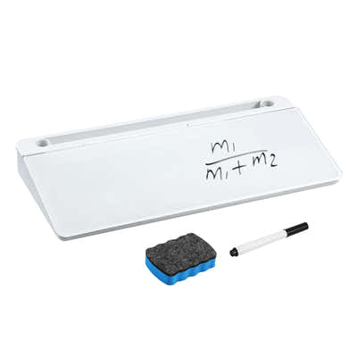 DS BD Glass Desktop Whiteboard Organiser Dry Erase Board Memo Note Pad Keyboard