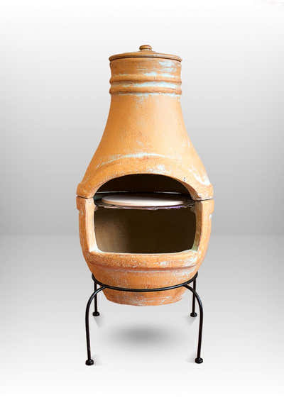 Clay Pizza Oven with Stand & Grill