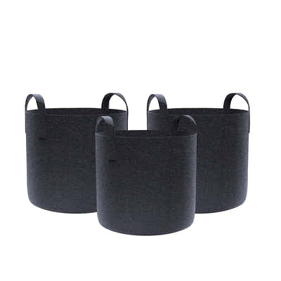 DS BS 3 Pack Garden Plant Fabric Grow Bags 37L