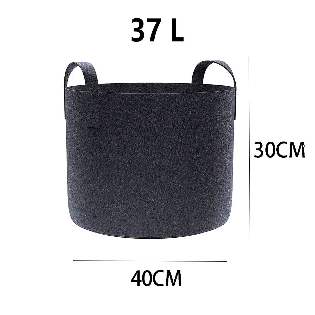 DS BS 3 Pack Garden Plant Fabric Grow Bags 37L
