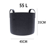 DS BS 3 Pack Garden Plant Fabric Grow Bags 55L