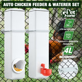 DS BD Chicken Feeder Water Dispenser Automatic Waterer Poultry Cup 4L Plastic