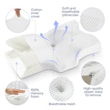 DS BD Luxdream Cervical Pillow Memory Foam Contour Shoulder Ergonomic Dark Grey