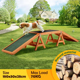 DS BD Dog Agility Ramp Toy Obedience Training Obstacle Course Play Wooden Arch