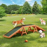 DS BD Dog Agility Ramp Toy Obedience Training Obstacle Course Play Wooden Arch