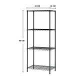 DS BS 4 Shelf Wire Shelving Metal Storage Rack-Gray