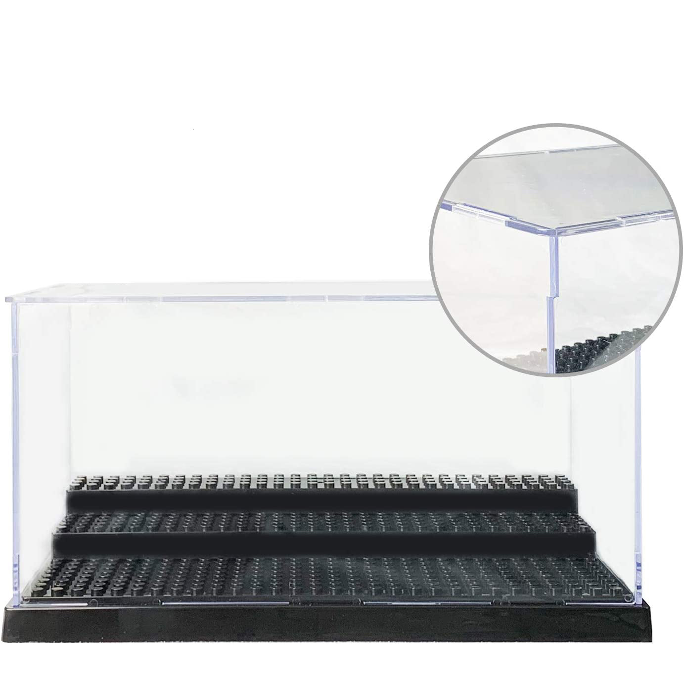 DS BS Minifigure Action Figures Blocks Display Case-Black