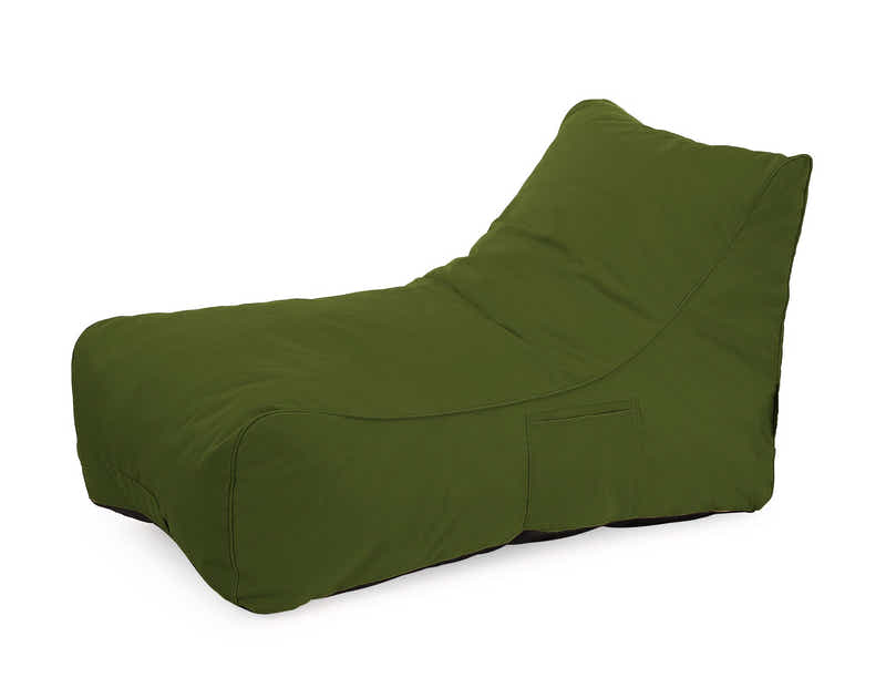 Outdoor Foam Lounger Bed - Olive Green