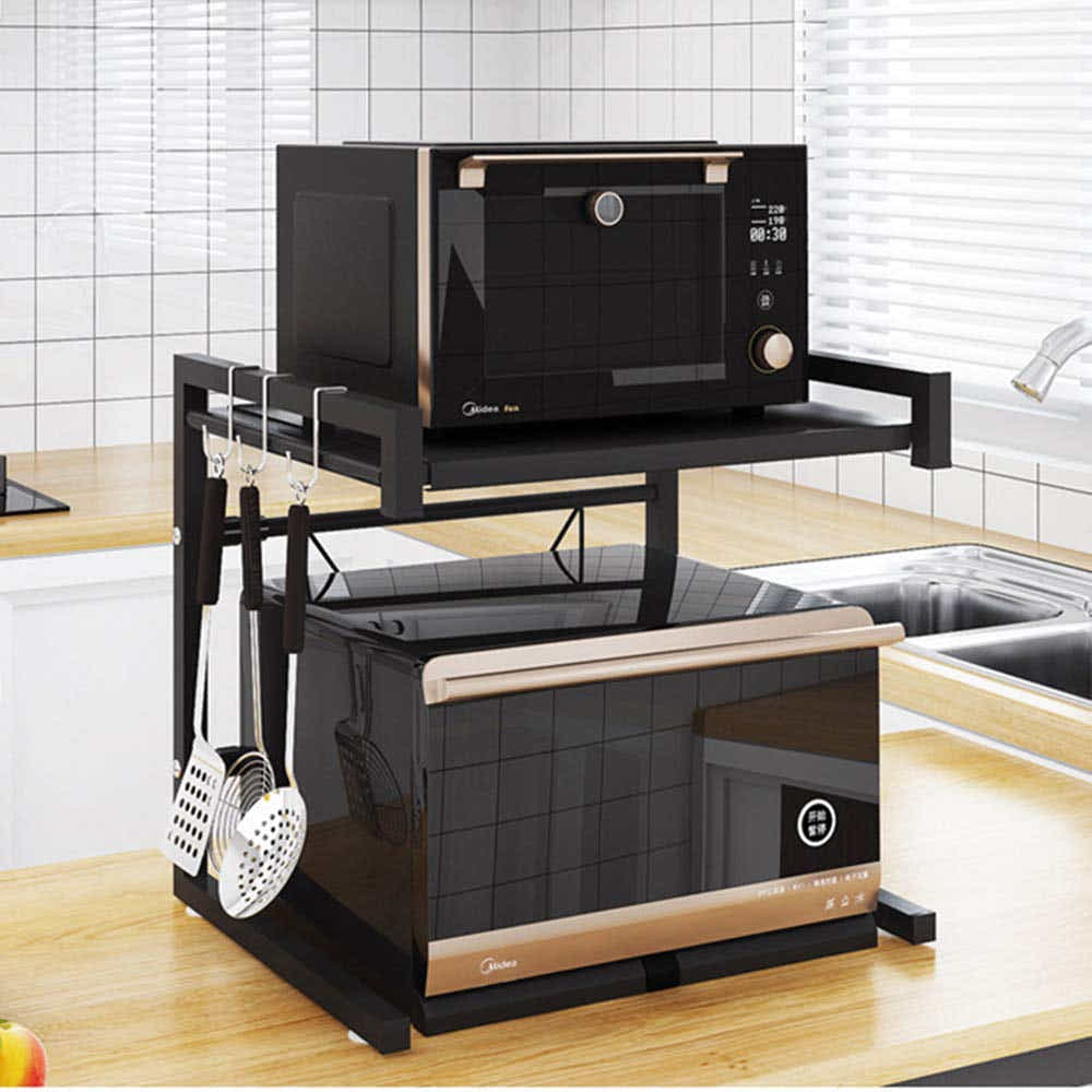 DS BS 2-Tier Expandable Kitchen Microwave Oven Rack
