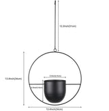 DS BS Minimalist Metal Plant Hanger Round Shape-Gold