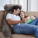 DS BD Bed Reading Pillow Support Sit Up Husband Backrest Armrest Cushion Fabric