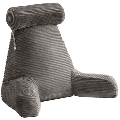 DS BD Bed Reading Pillow Support Sit Up Husband Backrest Armrest Cushion Fabric