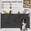 DS BD Retractable Baby Gate Pet Safety Fence Dog Safe Guard Outdoor 179cm Black