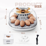 DS BD 12 Eggs Incubator Automatic Hatching Chicken Quail Duck Hatcher Turner