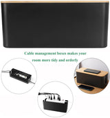 DS BS Cable Management Box with Bamboo Lid-XL