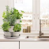 DS BS 3 Tier Vertical Stackable Planter for Flowers Herbs Vegetables-White