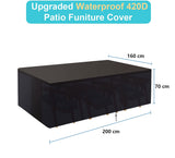 DS BS Rectangular Outdoor Furniture Waterproof Cover 200x160x70cm