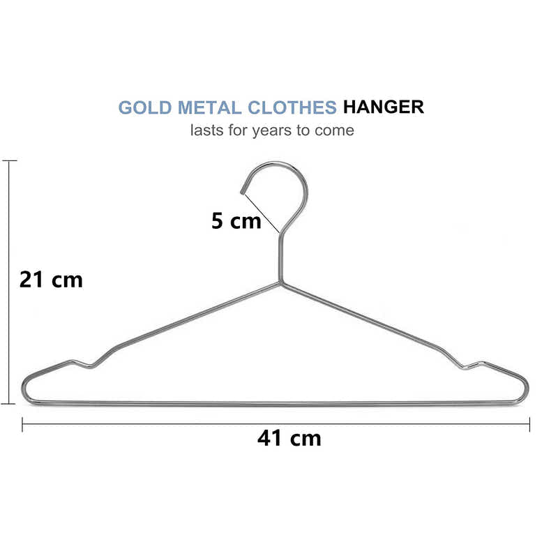 DS BS 10 Pack Heavy Duty Aluminum Alloy Coat Hangers-Sliver