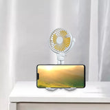 DS BS USB Rechargeable Flexible Tripod Baby Stroller Fan-White