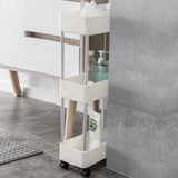 DS BS 3 Tiers Gap Storage Organizer Rack Shelf with Wheels