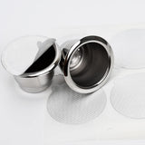 DS BS 106pcs Stainless Steel Refillable Coffee Capsules Cup for Nespresso