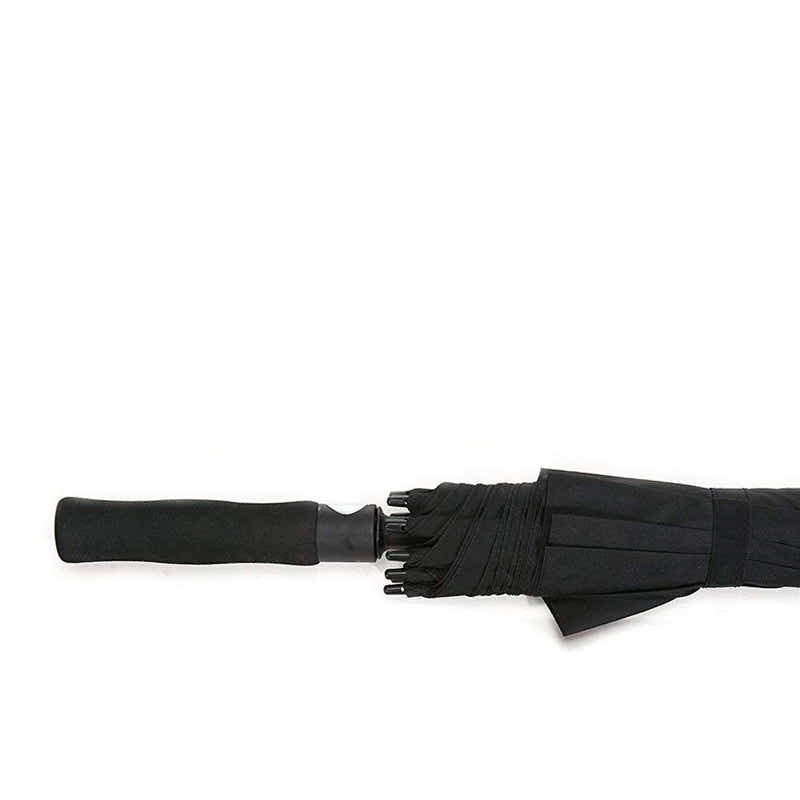 DS BS Double Canopy Vent Automatic Open Extra-Large Golf Umbrella Black