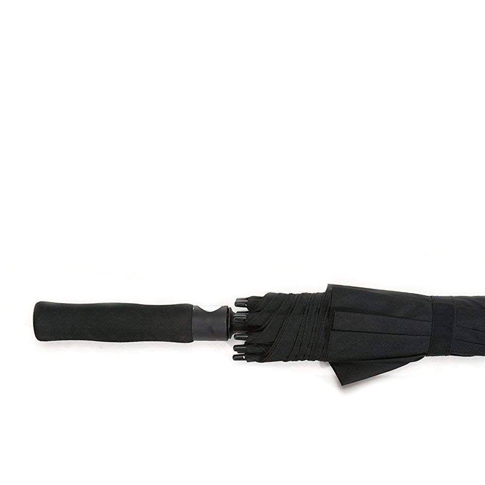 DS BS Double Canopy Vent Automatic Open Extra-Large Golf Umbrella Black