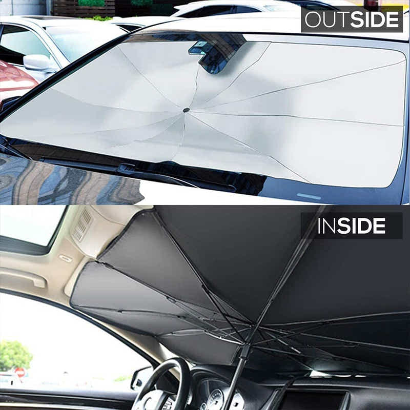 DS BS Foldable Car Windshield Sun Shade Umbrella 140×78cm