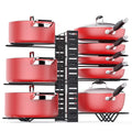 DS BS Adjustable 8 Tier Pan and Pot Lid Holder Rack