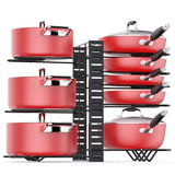 DS BS Adjustable 8 Tier Pan and Pot Lid Holder Rack