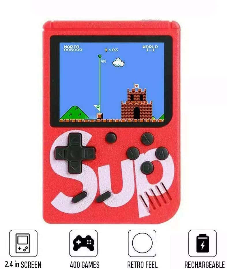 DS BS 400 In 1 Retro Classic Mini Handheld Game Console TV Output-Black