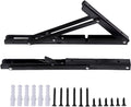 DS BS 2pcs Space Saving Wall Mounted DIY Folding Shelf Brackets-35x17cm