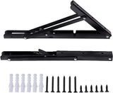 DS BS 2pcs Space Saving Wall Mounted DIY Folding Shelf Brackets-35x17cm