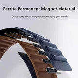 DS BS Full Grain Leather Magnetic Band for Apple Watch Band for 38/40/41MM-Brown