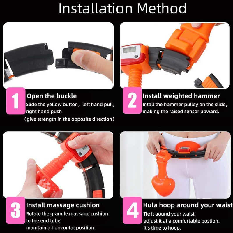 DS BS Sports Fitness Smart Hula Hoop with LED Counter