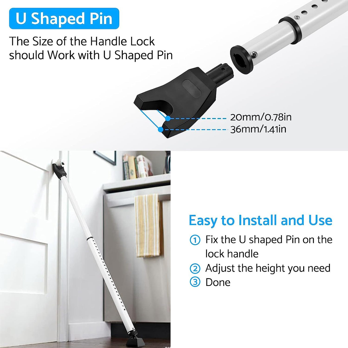 DS BS 2 in 1 Door Security Bar Sliding Door Security Bar