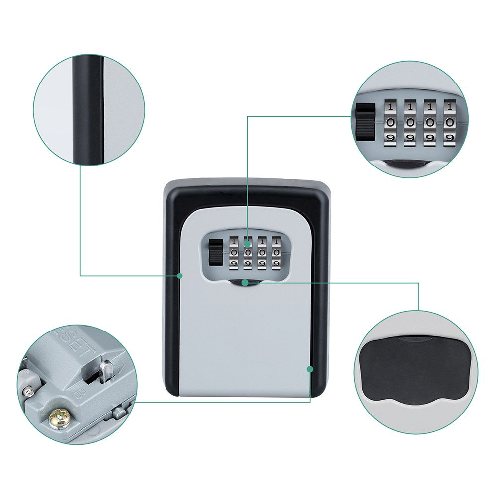 DS BS Key Storage Lock Box 4 Digit Wall Mounted