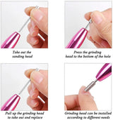 DS BS Electric Nail Polisher with 11 Pcs Drill Bit-Sliver