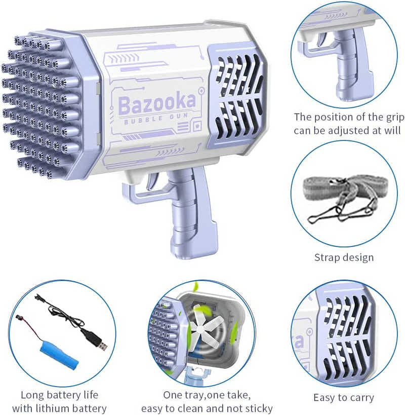 DS BS 69 Holes Rocket Bubble Machine Gun-Purple