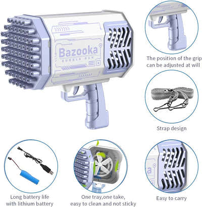 DS BS 69 Holes Rocket Bubble Machine Gun-Purple