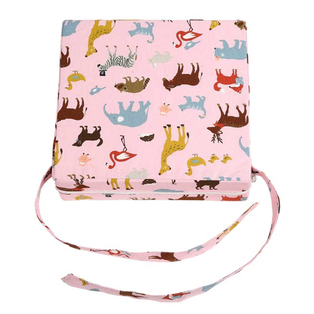 DS BS Kids Portable Dismountable Highchair Booster Cushion-Pink