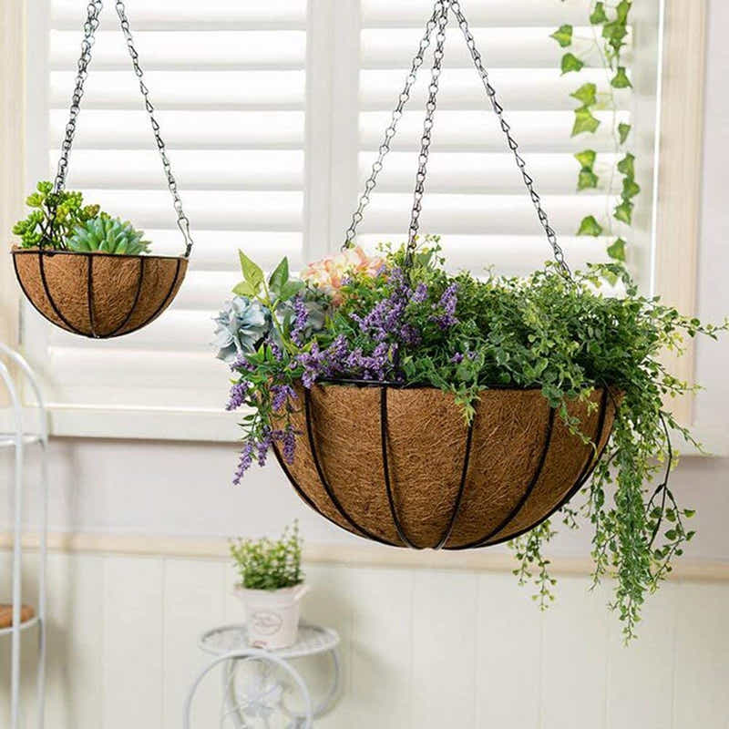 DS BS  Metal Hanging Planter - Coco Liner