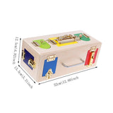 DS BS Kid's Wooden Play Colorful Lock Box