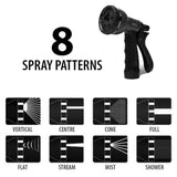DS BS 15m Heavy Duty Expandable Garden Water Hose with 8 Function Spray
