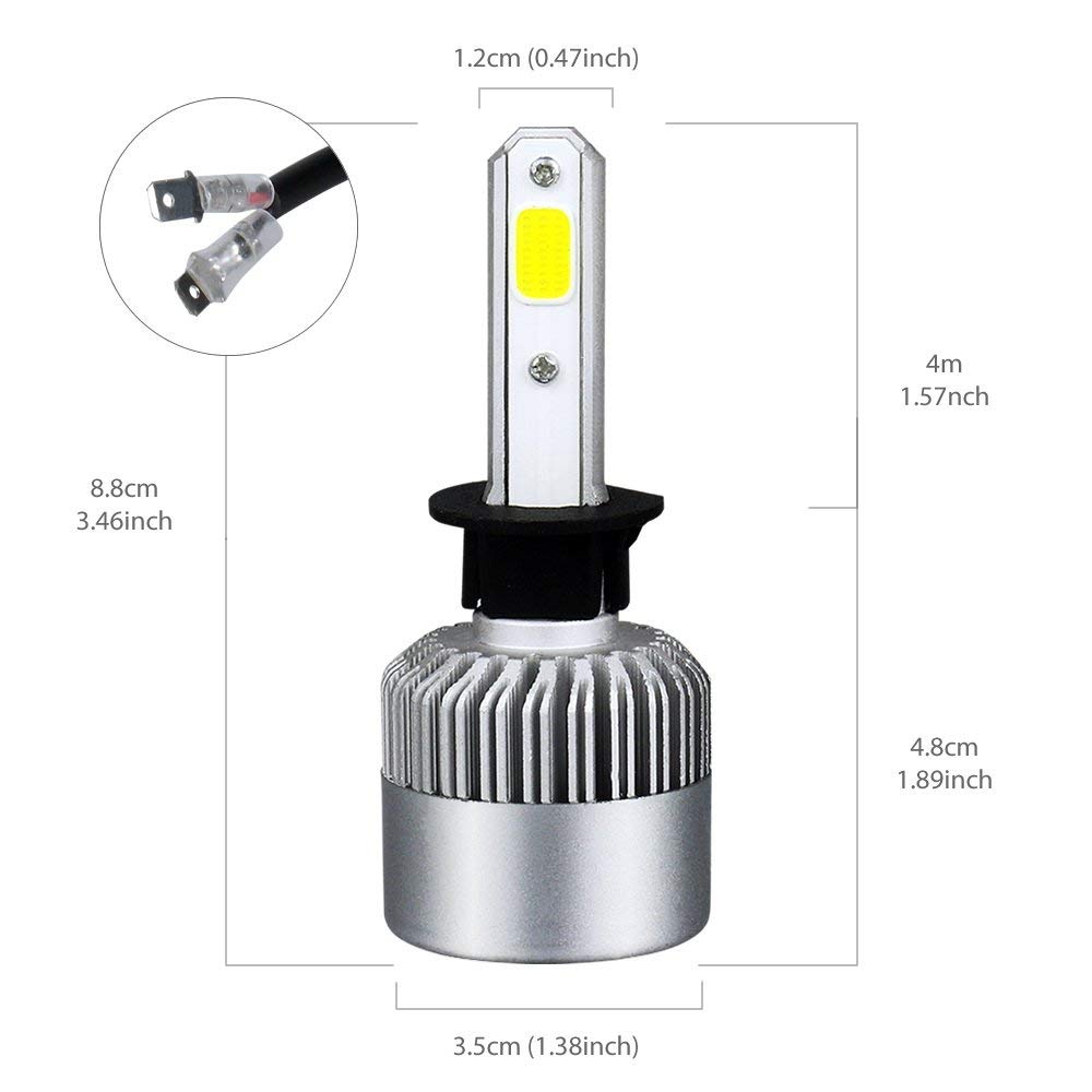 DS BS 72W 8000LM LED Bulbs Car Headlamp Conversion Kits-H1
