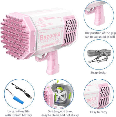 DS BS 69 Holes Rocket Bubble Machine Gun-Pink