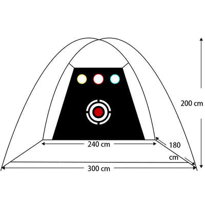 DS BS Foldable Golf Hitting Net Sets with Chipping Target Pockets-300cm